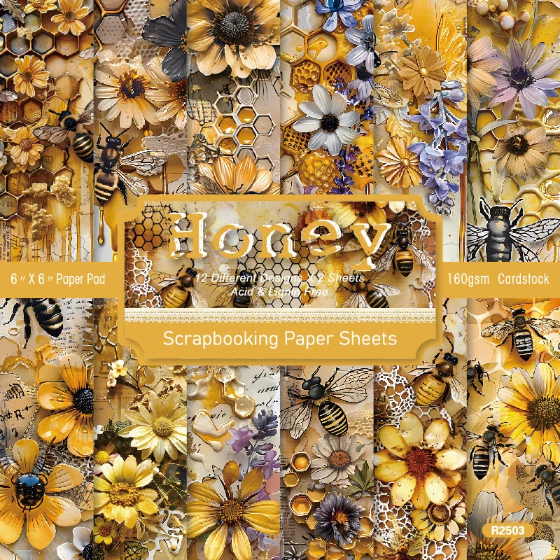 24pcs 6 Honey Scrapbook Paper Cardstock 00 24pcs 6 Honey Scrapbook Paper Cardstock 00