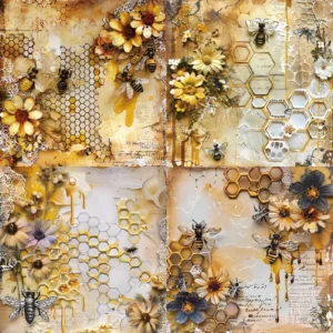 24pcs 6 Honey Scrapbook Paper Cardstock 01