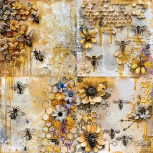 Sumflying Honey 24PCS Scrapbook Paper & Cardstock 24pcs 6 Honey Scrapbook Paper Cardstock 02