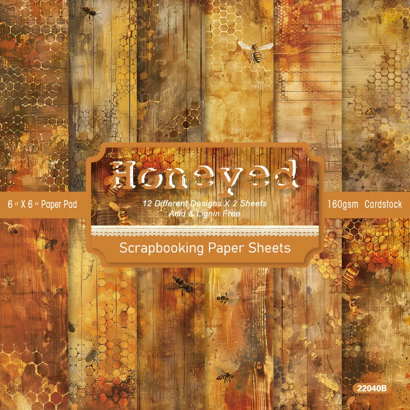 24pcs 6 Honeyed Scrapbook Paper Cardstock 1 00 24pcs 6 Honeyed Scrapbook Paper Cardstock 1 00