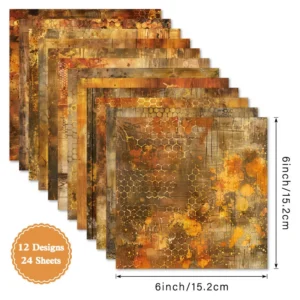 Sumflying Honeyed 24PCS Scrapbook Paper & Cardstock 24pcs 6 Honeyed Scrapbook Paper Cardstock 1 04