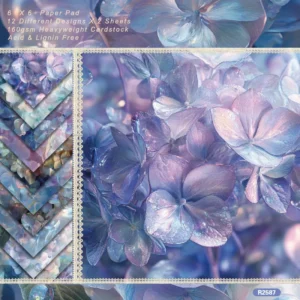 24pcs 6 Hydrangea Scrapbook Paper Cardstock 00