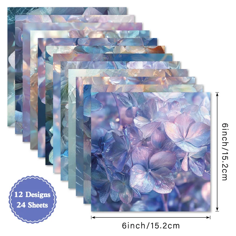 24pcs 6 Hydrangea Scrapbook Paper Cardstock 04 24pcs 6 Hydrangea Scrapbook Paper Cardstock 04