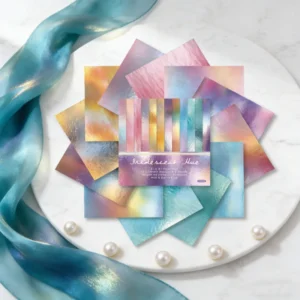 Sumflying Iridescent Hue 24PCS Scrapbook Paper & Cardstock 24pcs 6 Iridescent Hue Scrapbook Paper Cardstock 02
