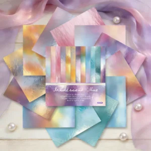 Sumflying Iridescent Hue 24PCS Scrapbook Paper & Cardstock 24pcs 6 Iridescent Hue Scrapbook Paper Cardstock 03