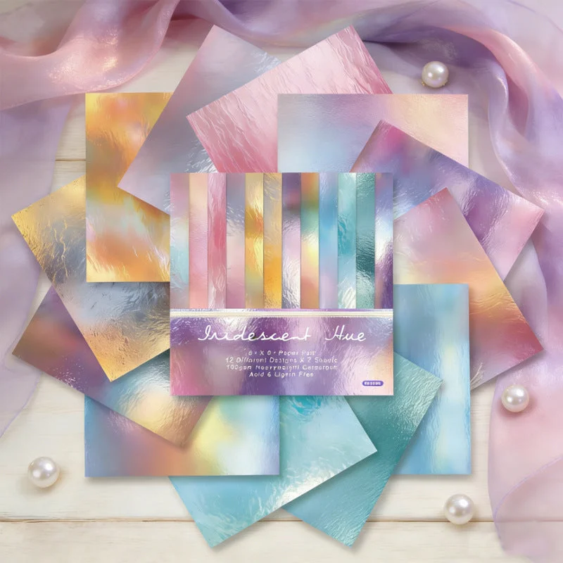 24pcs 6 Iridescent Hue Scrapbook Paper Cardstock 03 24pcs 6 Iridescent Hue Scrapbook Paper Cardstock 03