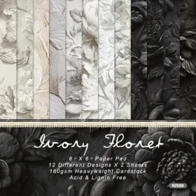 Sumflying Ivory Floret 24PCS Scrapbook Paper & Cardstock