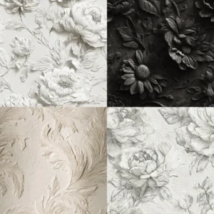 24pcs 6 Ivory Floret Scrapbook Paper Cardstock 01