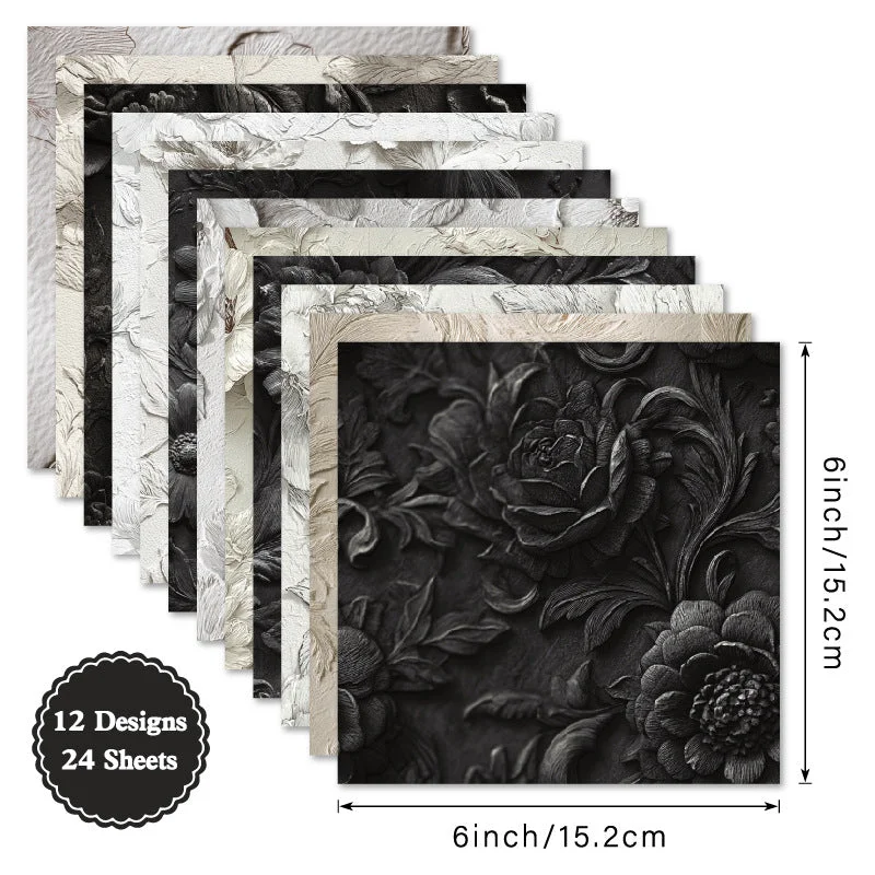 24pcs 6 Ivory Floret Scrapbook Paper Cardstock 04 24pcs 6 Ivory Floret Scrapbook Paper Cardstock 04
