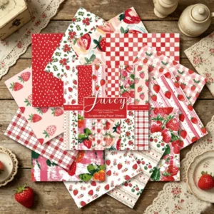 Sumflying Juicy 24PCS Scrapbook Paper & Cardstock 24pcs 6 Juicy Scrapbook Paper Cardstock 02