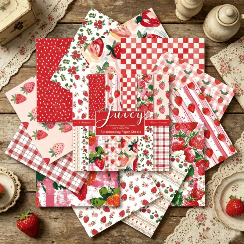 24pcs 6 Juicy Scrapbook Paper Cardstock 02 24pcs 6 Juicy Scrapbook Paper Cardstock 02