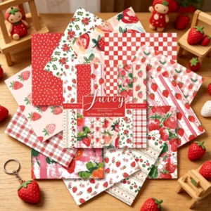 Sumflying Juicy 24PCS Scrapbook Paper & Cardstock 24pcs 6 Juicy Scrapbook Paper Cardstock 04