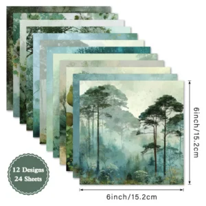 Sumflying Jungle Wonderland 24PCS Scrapbook Paper & Cardstock 24pcs 6 Jungle Wonderland Scrapbook Paper Cardstock 04