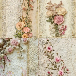 24pcs 6 Lace Flower Scrapbook Paper Cardstock 02 1