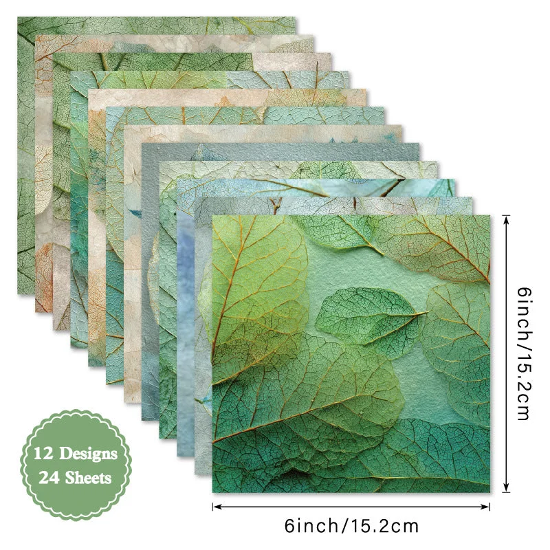 24pcs 6 Leaves Scrapbook Paper Cardstock 2 04 1 24pcs 6 Leaves Scrapbook Paper Cardstock 2 04 1