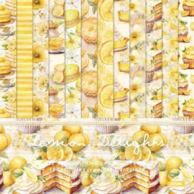Sumflying Lemon Delights 24PCS Scrapbook Paper & Cardstock