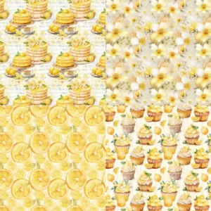 Sumflying Lemon Delights 24PCS Scrapbook Paper & Cardstock 24pcs 6 Lemon Delights Scrapbook Paper Cardstock 02