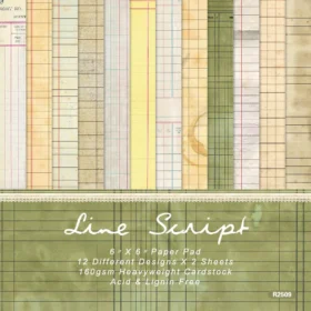Sumflying Line Script 24PCS Scrapbook Paper & Cardstock