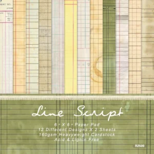 24pcs 6 Line Script Scrapbook Paper Cardstock 00