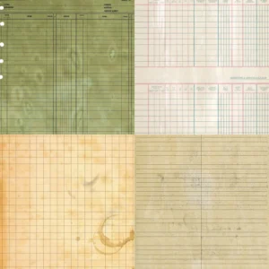 24pcs 6 Line Script Scrapbook Paper Cardstock 01