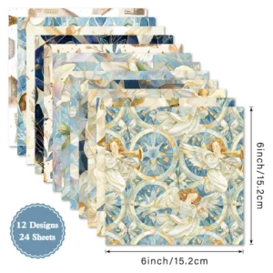 24pcs 6 Little Angel Scrapbook Paper Cardstock 01