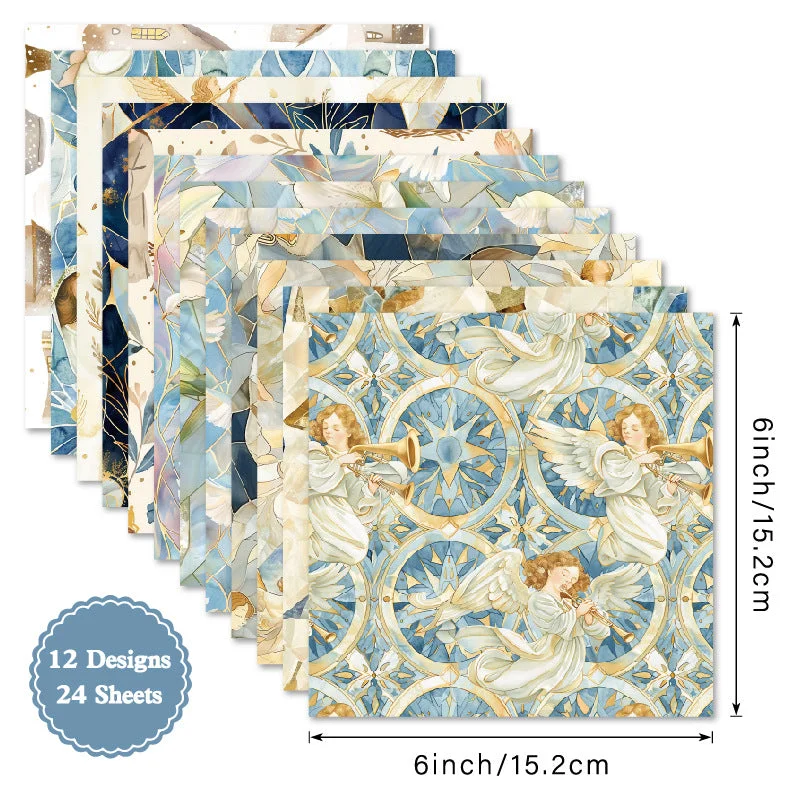 24pcs 6 Little Angel Scrapbook Paper Cardstock 01 24pcs 6 Little Angel Scrapbook Paper Cardstock 01