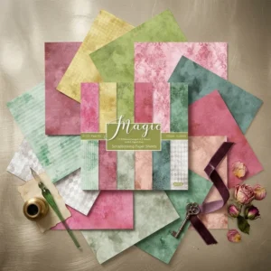 Sumflying Magic 24PCS Scrapbook Paper & Cardstock 24pcs 6 Magic Scrapbook Paper Cardstock 04