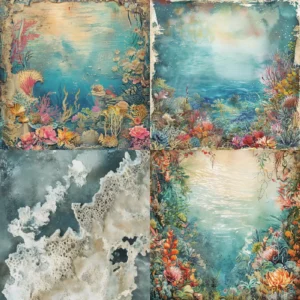 Sumflying Marina 24PCS Scrapbook Paper & Cardstock 24pcs 6 Marina Scrapbook Paper Cardstock 02