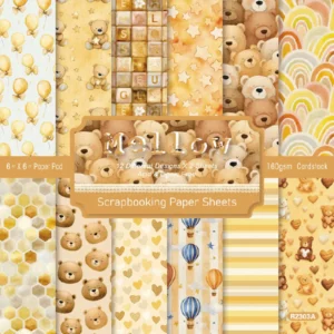 24pcs 6 Mellow Scrapbook Paper Cardstock 00