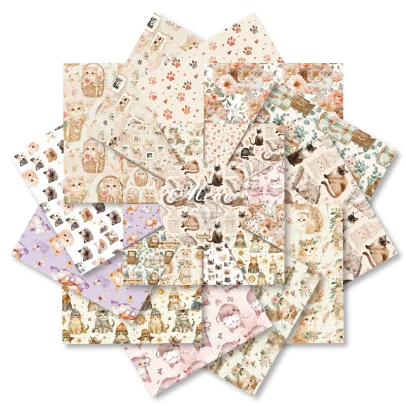 24pcs 6 Meow Scrapbook Paper Cardstock 04 24pcs 6 Meow Scrapbook Paper Cardstock 04