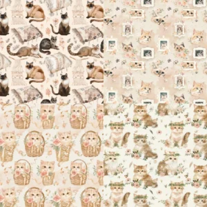 Sumflying Meow 24PCS Scrapbook Paper & Cardstock 24pcs 6 Meow Scrapbook Paper Cardstock 05