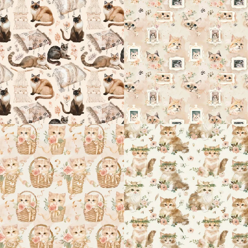 24pcs 6 Meow Scrapbook Paper Cardstock 05 24pcs 6 Meow Scrapbook Paper Cardstock 05