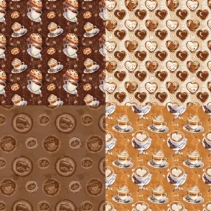 24pcs 6 Mocha Stories Scrapbook Paper Cardstock 01