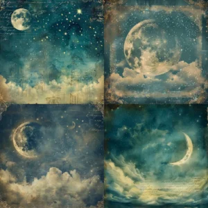 24pcs 6 Moonlit Reverie Scrapbook Paper Cardstock 02
