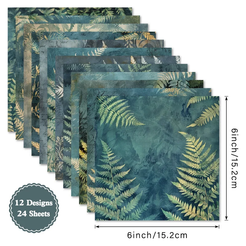 24pcs 6 Mossy Scrapbook Paper Cardstock 04 24pcs 6 Mossy Scrapbook Paper Cardstock 04