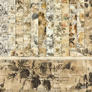 24pcs 6 Music Of Rose Scrapbook Paper Cardstock 00