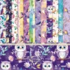 24pcs 6 Owls Scrapbook Paper Cardstock 00