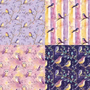 Sumflying Owls 24PCS Scrapbook Paper & Cardstock 24pcs 6 Owls Scrapbook Paper Cardstock 02