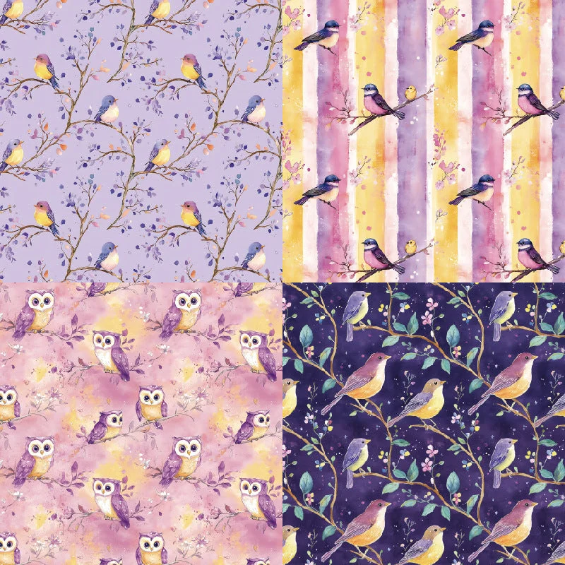 24pcs 6 Owls Scrapbook Paper Cardstock 02 24pcs 6 Owls Scrapbook Paper Cardstock 02