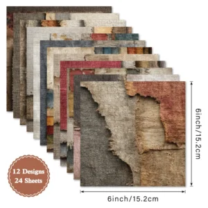 Sumflying Patch 24PCS Scrapbook Paper & Cardstock 24pcs 6 Patch Scrapbook Paper Cardstock 04 1