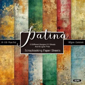 Sumflying Patina 24PCS Scrapbook Paper & Cardstock