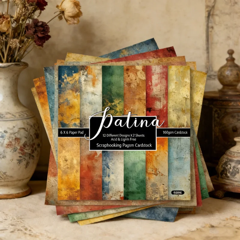 24pcs 6 Patina Scrapbook Paper Cardstock 03 24pcs 6 Patina Scrapbook Paper Cardstock 03