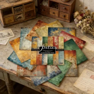 Sumflying Patina 24PCS Scrapbook Paper & Cardstock 24pcs 6 Patina Scrapbook Paper Cardstock 04