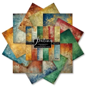 Sumflying Patina 24PCS Scrapbook Paper & Cardstock 24pcs 6 Patina Scrapbook Paper Cardstock 08