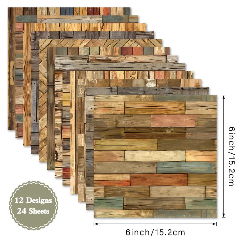24pcs 6 Plank Scrapbook Paper Cardstock 1 02 24pcs 6 Plank Scrapbook Paper Cardstock 1 02