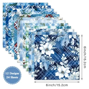 Sumflying Polar 24PCS Scrapbook Paper & Cardstock 24pcs 6 Polar Scrapbook Paper Cardstock 04