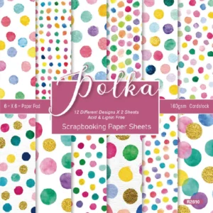 24pcs 6 Polka Dots Scrapbook Paper Cardstock 1 00