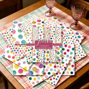 24pcs 6 Polka Dots Scrapbook Paper Cardstock 1 02