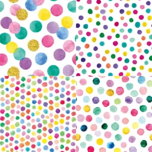 24pcs 6 Polka Dots Scrapbook Paper Cardstock 1 06