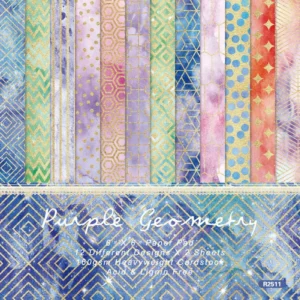 24pcs 6 Purple Geometry Scrapbook Paper Cardstock 00